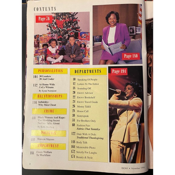Ebony Magazine, November 1998, Oprah and Danny Cover Feature Story - Picture 3 of 16